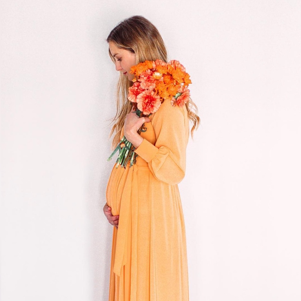 Pink blush maternity dress